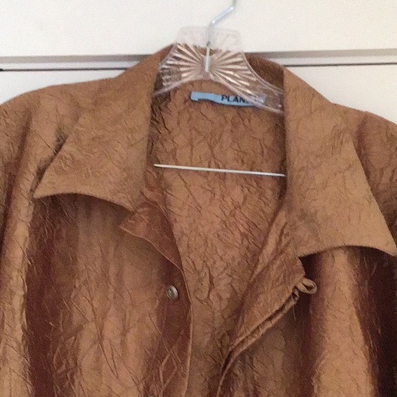 Planet Top Silk O/S Gold Blouse Jacket - Picture 2 of 6